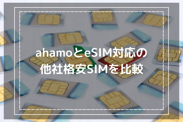 ahamoとeSIM対応の他社格安SIMを比較